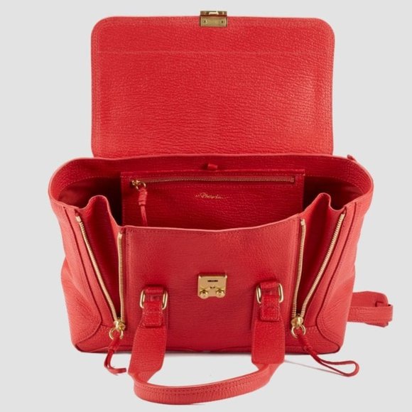 3.1 Phillip Lim Red Pashli Medium Satchel Bag NWT - Picture 4 of 13